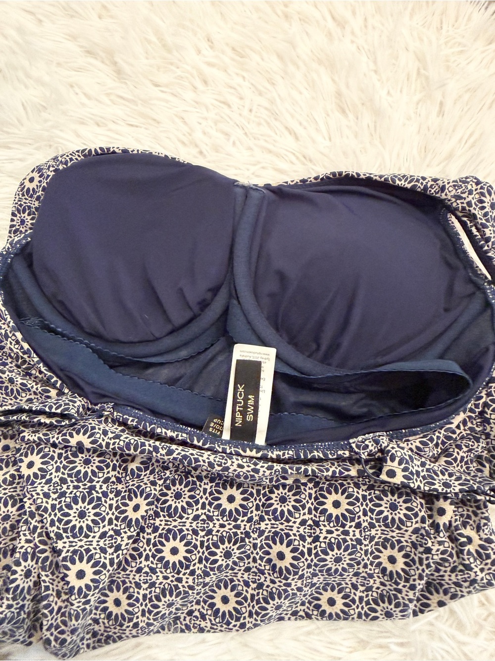 Nip Tuck Tankini Top Ruched Underwire Floral 6 Beach Swimsuit - Picture 6 of 7